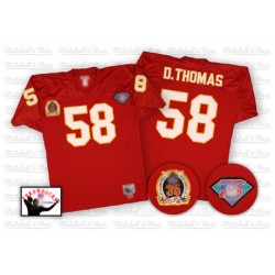 Authentic Men's Derrick Thomas Red Home Jersey - #58 Football Kansas City Chiefs Throwback