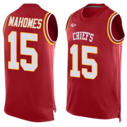 Limited Men's Patrick Mahomes Red Jersey - #15 Football Kansas City Chiefs Player Name & Number Tank Top