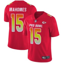 Limited Men's Patrick Mahomes II Red Jersey - #15 Football Kansas City Chiefs AFC 2019 Pro Bowl