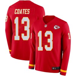 Limited Men's Sammie Coates Red Jersey - #13 Football Kansas City Chiefs Therma Long Sleeve