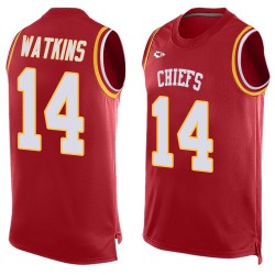 Limited Men's Sammy Watkins Red Jersey - #14 Football Kansas City Chiefs Player Name & Number Tank Top