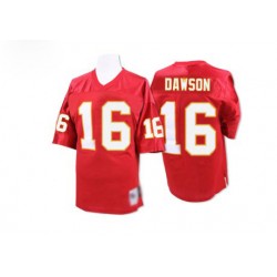 كياو Authentic Men's Len Dawson Red Home Jersey - #16 Football Kansas City  Chiefs Throwback كياو