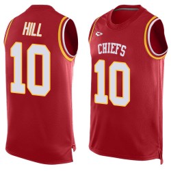 Limited Men's Tyreek Hill Red Jersey - #10 Football Kansas City Chiefs Player Name & Number Tank Top