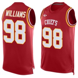 Limited Men's Xavier Williams Red Jersey - #98 Football Kansas City Chiefs Player Name & Number Tank Top
