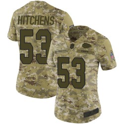 Limited Women's Anthony Hitchens Camo Jersey - #53 Football Kansas City Chiefs 2018 Salute to Service