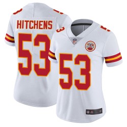 Limited Women's Anthony Hitchens White Road Jersey - #53 Football Kansas City Chiefs Vapor Untouchable