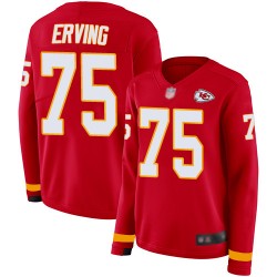 Limited Women's Cameron Erving Red Jersey - #75 Football Kansas City Chiefs Therma Long Sleeve