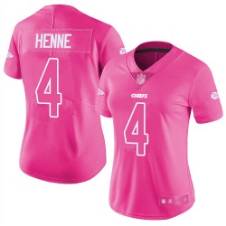 Limited Women's Chad Henne Pink Jersey - #4 Football Kansas City Chiefs Rush Fashion