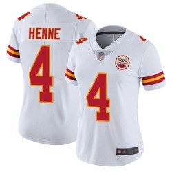 Limited Women's Chad Henne White Road Jersey - #4 Football Kansas City Chiefs Vapor Untouchable
