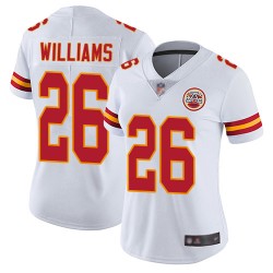 Limited Women's Damien Williams White Road Jersey - #26 Football Kansas City Chiefs Vapor Untouchable