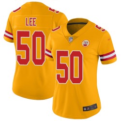 Limited Women's Darron Lee Gold Jersey - #50 Football Kansas City Chiefs Inverted Legend