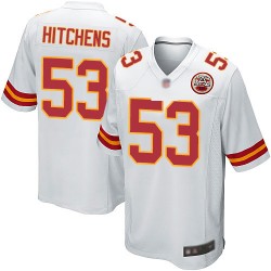 Game Men's Anthony Hitchens White Road Jersey - #53 Football Kansas City Chiefs