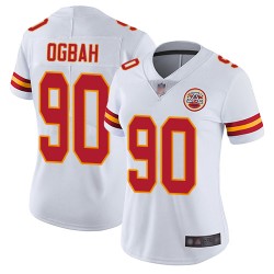 Elite Women's Emmanuel Ogbah White Road Jersey - #90 Football Kansas City Chiefs Vapor Untouchable