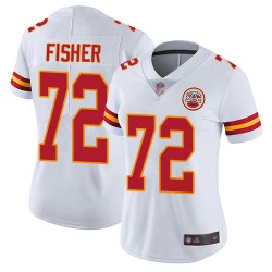Limited Women's Eric Fisher White Road Jersey - #72 Football Kansas City Chiefs Vapor Untouchable
