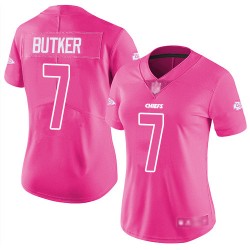 Limited Women's Harrison Butker Pink Jersey - #7 Football Kansas City Chiefs Rush Fashion