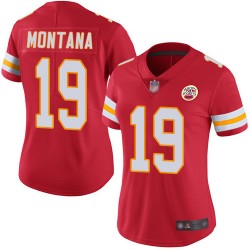Limited Women's Joe Montana Red Home Jersey - #19 Football Kansas City Chiefs Vapor Untouchable