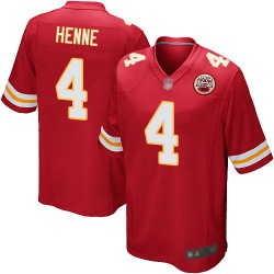 Game Men's Chad Henne Red Home Jersey - #4 Football Kansas City Chiefs