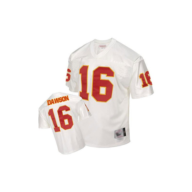 Authentic Men's Len Dawson White Road Jersey - #16 Football Kansas City Chiefs  Throwback Size 40/M