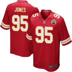 Game Men's Chris Jones Red Home Jersey - #95 Football Kansas City Chiefs