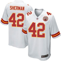 Game Men's Anthony Sherman White Road Jersey - #42 Football Kansas City Chiefs