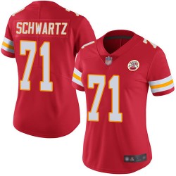 Limited Women's Mitchell Schwartz Red Home Jersey - #71 Football Kansas City Chiefs Vapor Untouchable