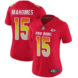 Limited Women's Patrick Mahomes II Red Jersey - #15 Football Kansas City Chiefs AFC 2019 Pro Bowl