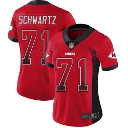 Limited Women's Mitchell Schwartz Red Jersey - #71 Football Kansas City Chiefs Rush Drift Fashion