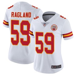 Limited Women's Reggie Ragland White Road Jersey - #59 Football Kansas City Chiefs Vapor Untouchable