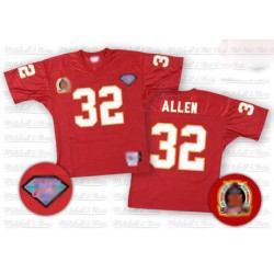 Authentic Men's Marcus Allen Red Home Jersey - #32 Football Kansas City Chiefs 75th Patch Throwback