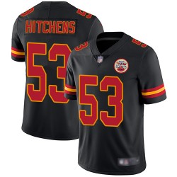 Limited Youth Anthony Hitchens Black Jersey - #53 Football Kansas City Chiefs Rush Vapor Untouchable
