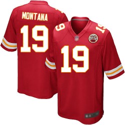 Game Men's Joe Montana Red Home Jersey - #19 Football Kansas City Chiefs