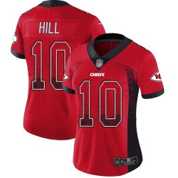 Limited Women's Tyreek Hill Red Jersey - #10 Football Kansas City Chiefs Rush Drift Fashion