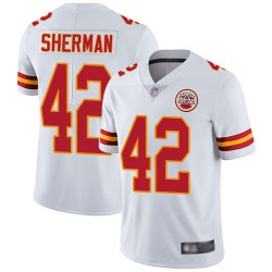 Limited Youth Anthony Sherman White Road Jersey - #42 Football Kansas City Chiefs Vapor Untouchable