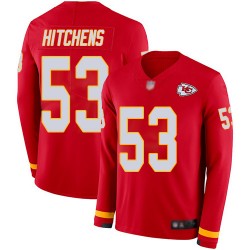 Limited Youth Anthony Hitchens Red Jersey - #53 Football Kansas City Chiefs Therma Long Sleeve