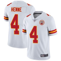 Limited Youth Chad Henne White Road Jersey - #4 Football Kansas City Chiefs Vapor Untouchable