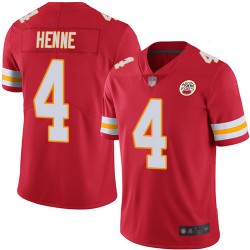 Limited Youth Chad Henne Red Home Jersey - #4 Football Kansas City Chiefs Vapor Untouchable
