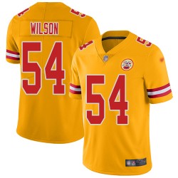 Limited Youth Damien Wilson Gold Jersey - #54 Football Kansas City Chiefs Inverted Legend