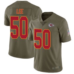 Limited Youth Darron Lee Olive Jersey - #50 Football Kansas City Chiefs 2017 Salute to Service