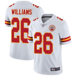 Limited Youth Damien Williams White Road Jersey - #26 Football Kansas City Chiefs Vapor Untouchable