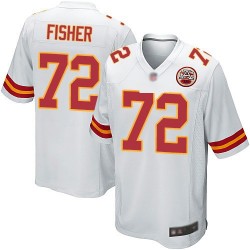 Game Men's Eric Fisher White Road Jersey - #72 Football Kansas City Chiefs