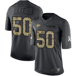 Limited Youth Darron Lee Black Jersey - #50 Football Kansas City Chiefs 2016 Salute to Service