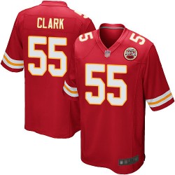 Game Men's Frank Clark Red Home Jersey - #55 Football Kansas City Chiefs