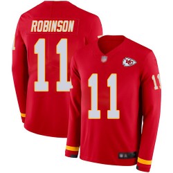 Limited Youth Demarcus Robinson Red Jersey - #11 Football Kansas City Chiefs Therma Long Sleeve