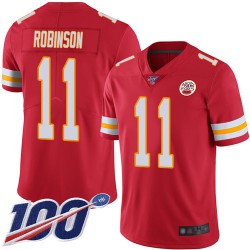 Limited Youth Demarcus Robinson Red Home Jersey - #11 Football Kansas City Chiefs 100th Season Vapor Untouchable