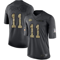 Limited Youth Demarcus Robinson Black Jersey - #11 Football Kansas City Chiefs 2016 Salute to Service