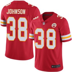 Limited Youth Dontae Johnson Red Home Jersey - #38 Football Kansas City Chiefs Vapor Untouchable