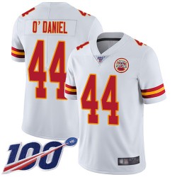 Limited Youth Dorian O'Daniel White Road Jersey - #44 Football Kansas City Chiefs 100th Season Vapor Untouchable