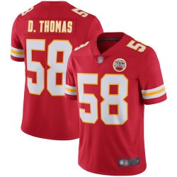 Limited Youth Derrick Thomas Red Home Jersey - #58 Football Kansas City Chiefs Vapor Untouchable