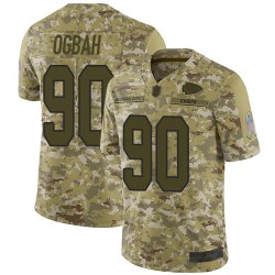 Limited Youth Emmanuel Ogbah Camo Jersey - #90 Football Kansas City Chiefs 2018 Salute to Service