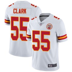 Limited Youth Frank Clark White Road Jersey - #55 Football Kansas City Chiefs Vapor Untouchable